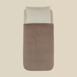 Karaca Leaves Steingrau Einzelbettdecke 150x200