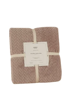 Karaca Leaves Steingraue Welsoft TV Decke 130x150