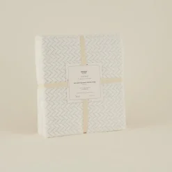 Karaca Leaves Weiße Einzelbettdecke 150x200