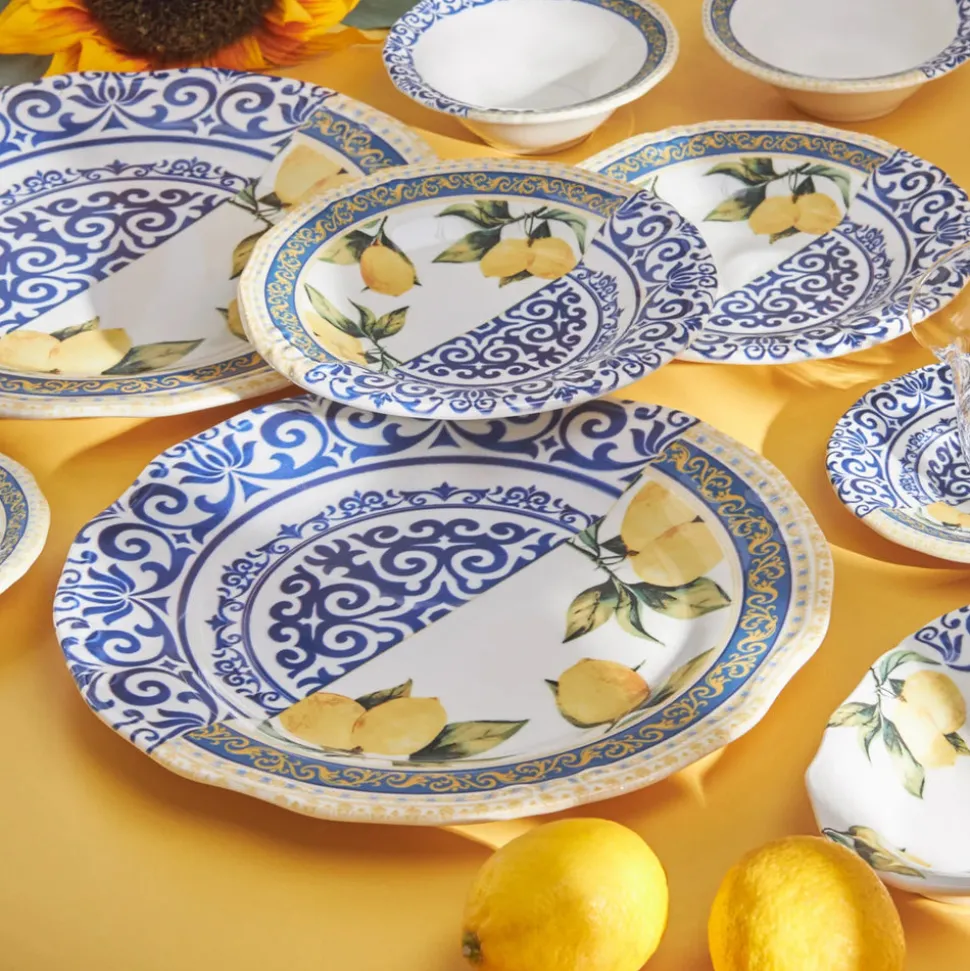 Karaca Lemon 26-teiliges Frühstücksset und Servierschalen für 6 Personen