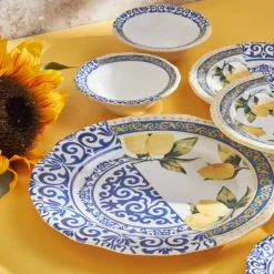 Karaca Lemon 26-teiliges Frühstücksset und Servierschalen für 6 Personen