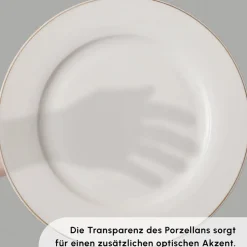 Karaca Lexi Gold 56-teiliges Tafelgeschirr-Set für 12 Personen