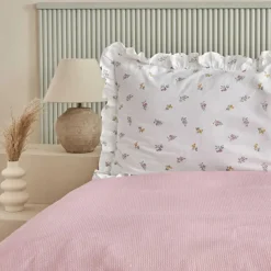 Karaca Lidya Bettwäsche-Set aus 100 % Baumwolle, Doppelbett, Rosa