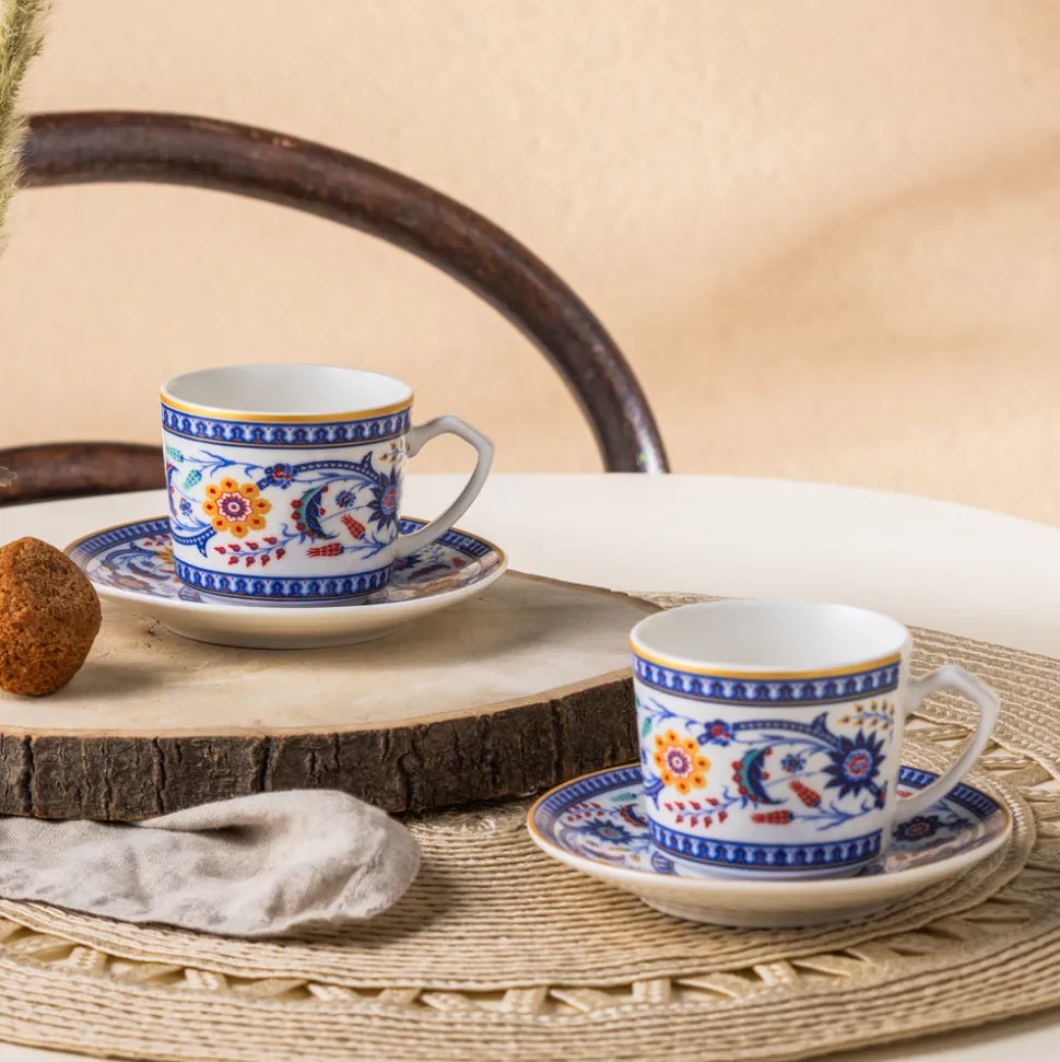 Karaca Linden-Kaffeetassen-Set, 2 Personen, 80 ml