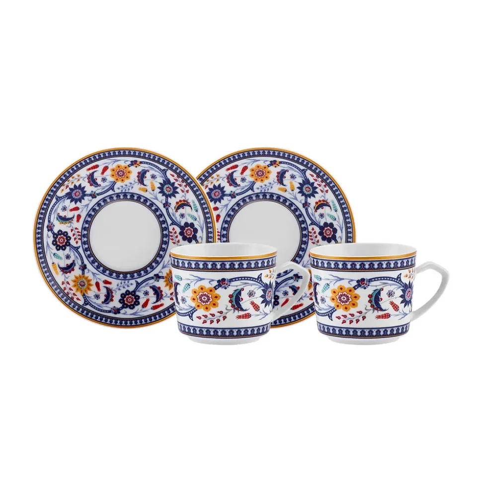 Karaca Linden-Kaffeetassen-Set, 2 Personen, 80 ml