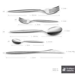 Karaca Lizbon 60-teiliges Besteck-Set für 12 Personen