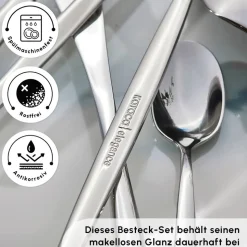 Karaca Lizbon 60-teiliges Besteck-Set für 12 Personen