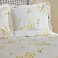 Karaca Loretta 100% Baumwolle Doppelbett-Piké-Set, Gelb