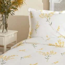 Karaca Loretta 100% Baumwolle Doppelbett-Piké-Set, Gelb