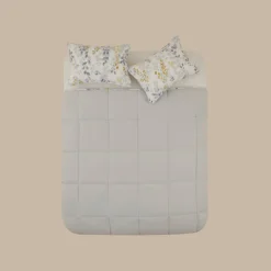 Karaca Loretta Bettwäsche-Set Doppelbett 200 x 220 cm, 100 % Baumwolle, Gelb