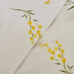 Karaca Loretta Renforcé Bettwäsche-Set, Einzelbett, Gelb