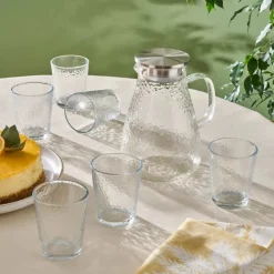 Karaca Luminous 7 Teiliges Glas Set Transparent