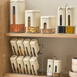 Karaca Luminous, 3-teiliger Salz- und Pfefferstreuer, Creme