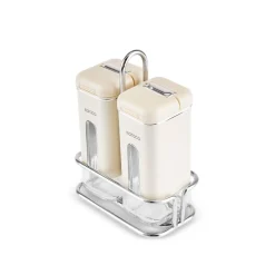 Karaca Luminous, 3-teiliger Salz- und Pfefferstreuer, Creme