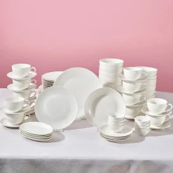 Karaca Marcelo Weiß Geschirr und Frühstücks Set, 88 Teilig