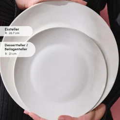 Karaca Marcelo Weiß Geschirr und Frühstücks Set, 88 Teilig