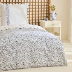 Karaca Marino Renforcé Bettwäsche-Set, Einzelbett, Blau