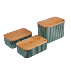 Karaca Massimo 3-teiliges Vorratsbehälter-Set Grün