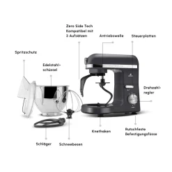 Karaca Mastermaid Chef Pro Doppelgriff Standmixer Space Grau, 5L, 1500W