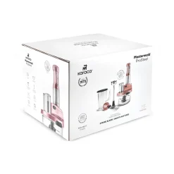 Karaca Mastermaid Küchenroboter aus Stahlglas, Langer Mixer 8 ın 1, 2500 W, Rosegold