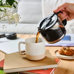 Karaca Maybel Tasse, Weiß Orange, 400 ml