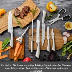 Karaca Meister Bremen Deutscher Stahl 9-teiliges Messerset