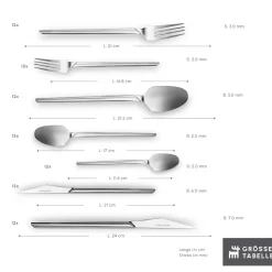 Karaca Midway Besteckset, 84 teilig, 12 Personen