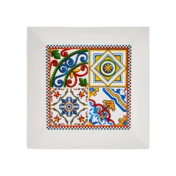 Karaca Milano Quadratisches Frühstücksset und Servierschalen 32 Teile für 6 Personen