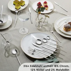 Karaca Mild 84-teiliges 316+ Premium Besteckset für 12 Personen