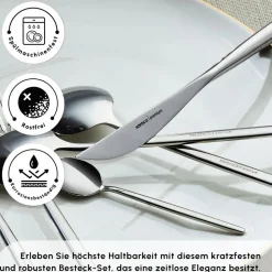 Karaca Mild 84-teiliges 316+ Premium Besteckset für 12 Personen