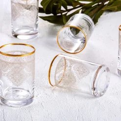 Karaca Mira 6 Glas-Kaffeebecher in Gold