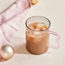 Karaca Miracle Tasse, Rosa Henkel im Zickzack