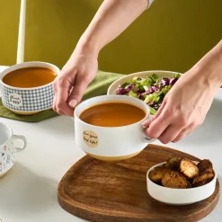 Karaca Monet Flower Suppenschalen-Set, 3-teilig, 460 ml