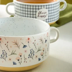 Karaca Monet Flower Suppenschalen-Set, 3-teilig, 460 ml