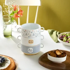 Karaca Monet Flower Suppenschalen-Set, 3-teilig, 460 ml