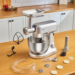 Karaca Multicast Plus Gießen Hackfleisch Mahlen / Wurst Wurst / Kibbeh / Cookie Apparat Teig Kneten Maschine Silber 5Lt