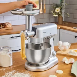 Karaca Multicast Plus Gießen Hackfleisch Mahlen / Wurst Wurst / Kibbeh / Cookie Apparat Teig Kneten Maschine Silber 5Lt