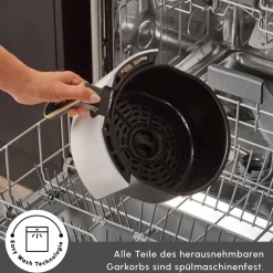 Karaca Multifry Weiß Heißluftfritteuse Ölfreie Fritteuse, 3.5L, 1300W