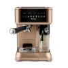 Karaca MyCaffe Barista S10 Automatische Siebträger Maschine mit integriertem Milchbehälter – Walnut Brown