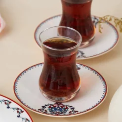 Karaca Nakkaş Dessert-Set für 6 Personen, 18 teilig