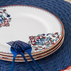 Karaca Nakkaş Dessert-Set für 6 Personen, 18 teilig