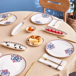 Karaca Nakkaş Frühstücksset und Servierschalen für 6 Personen, 14 Teilig