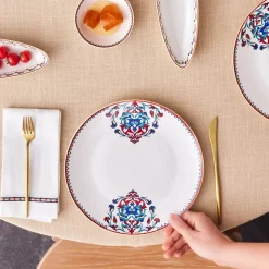 Karaca Nakkaş Frühstücksset und Servierschalen für 6 Personen, 14 Teilig