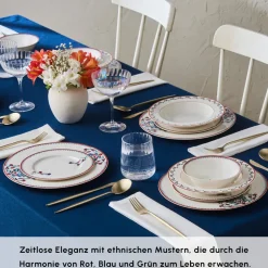 Karaca Nakkaş Porzellan-Geschirrset für 6 Personen, 24 teilig