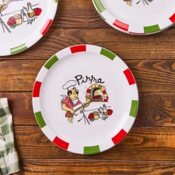 Karaca Napoly 5-teiliges 4-Personen Pizza-Set