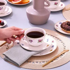 Karaca Natty 6 Personen Frühstücksset und Servierschalen, 26 Teilig, New Generation Bone