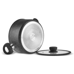 Karaca Nebula, Granit 7-teiliges Kochgeschirr-Set, Induktion, Schwarz