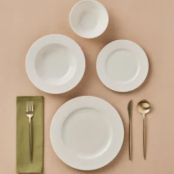 Karaca New Dome Tafelservice für 6 Personen, 24-teilig, Weiß