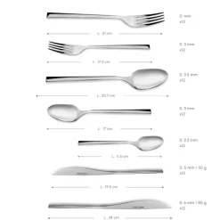 Karaca New Everest Elegance Besteckset für 12 Personen, 84-teiliges