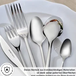 Karaca New Everest Elegance Besteckset für 12 Personen, 84-teiliges